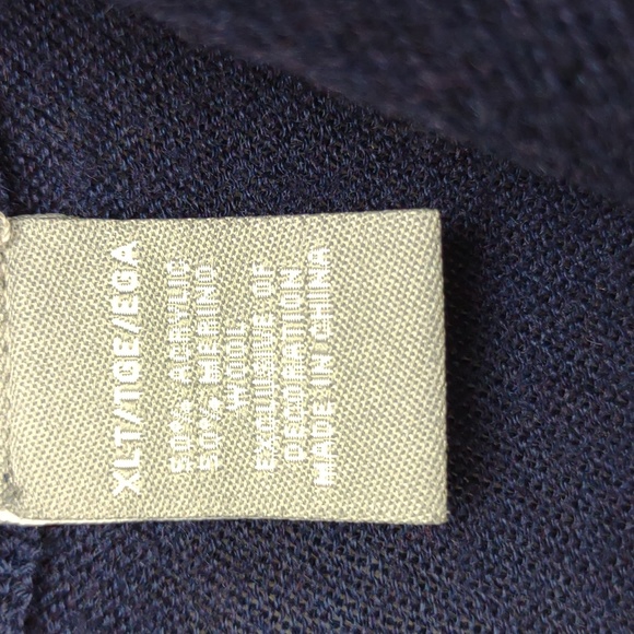 Men's Callaway "Night Sky Heather" Weather 1/4 Zip Washable Merino Wool Sweater - Picture 8 of 10